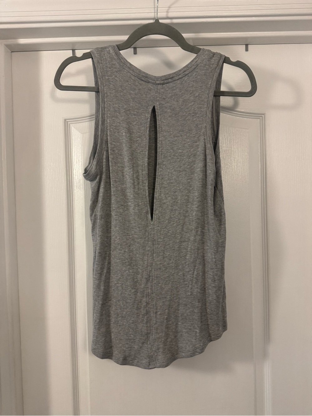 Athleta Grey Ribbed Tank Top - Picture 5 of 9